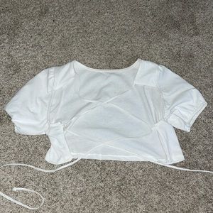 White open cross back Adika shirt